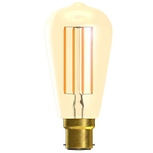 LED 4W Dimmable Vintage Amber Squirrel Cage - BC - 2000K 
